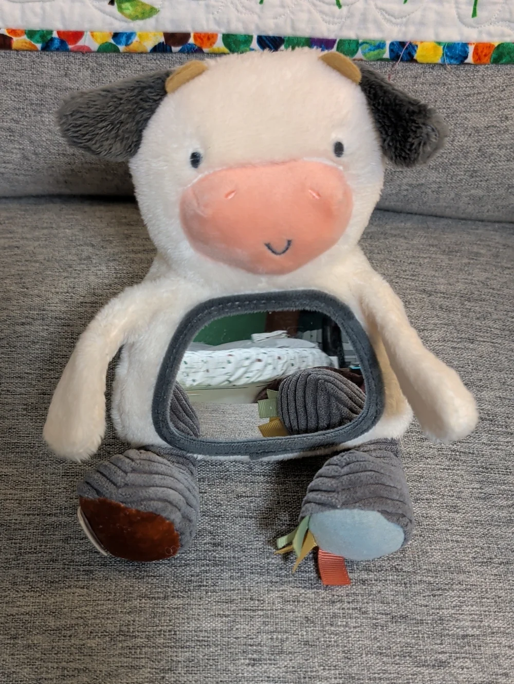 Tummy Time Mirror with Rattle and Textures - Itzy Ritzy